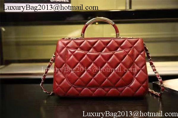 Chanel Tote Bag Sheepskin Leather A93753 Red