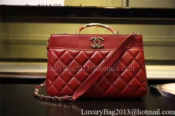 Chanel Tote Bag Sheepskin Leather A93753 Red