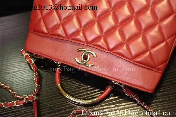 Chanel Tote Bag Sheepskin Leather A93753 Red