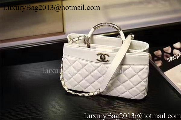 Chanel Tote Bag Sheepskin Leather A93753 White