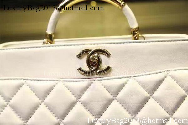 Chanel Tote Bag Sheepskin Leather A93753 White