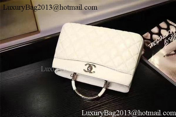 Chanel Tote Bag Sheepskin Leather A93753 White
