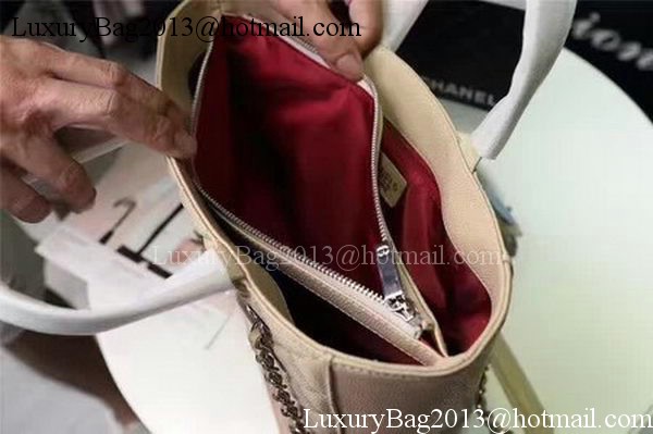 Chanel Tote Bag Sheepskin Leather A98665 Apricot