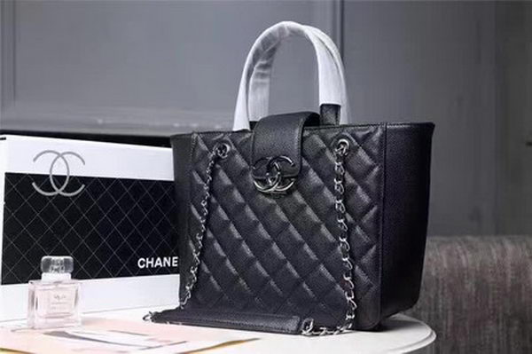 Chanel Tote Bag Sheepskin Leather A98665 Black