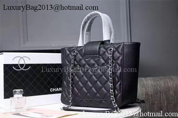 Chanel Tote Bag Sheepskin Leather A98665 Black