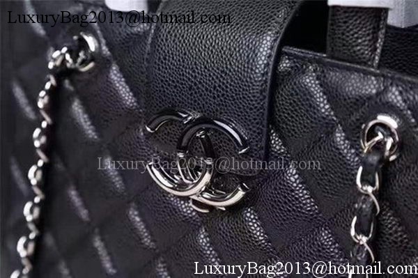 Chanel Tote Bag Sheepskin Leather A98665 Black