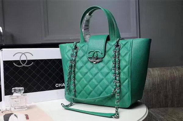 Chanel Tote Bag Sheepskin Leather A98665 Green