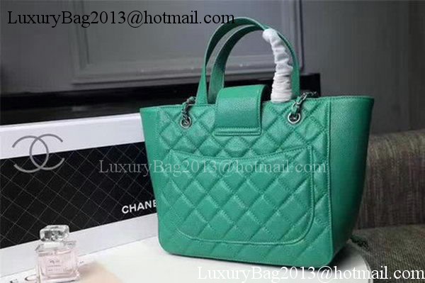 Chanel Tote Bag Sheepskin Leather A98665 Green
