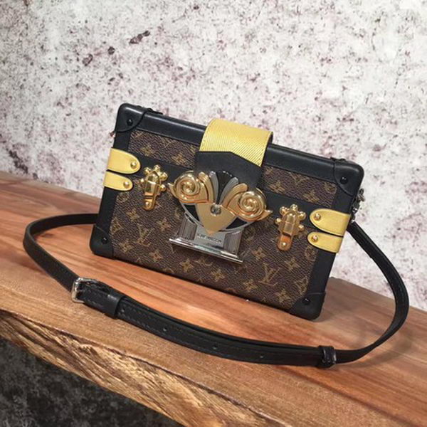 Louis Vuitton Monogram Canvas PETITE MALLE M43117 Black