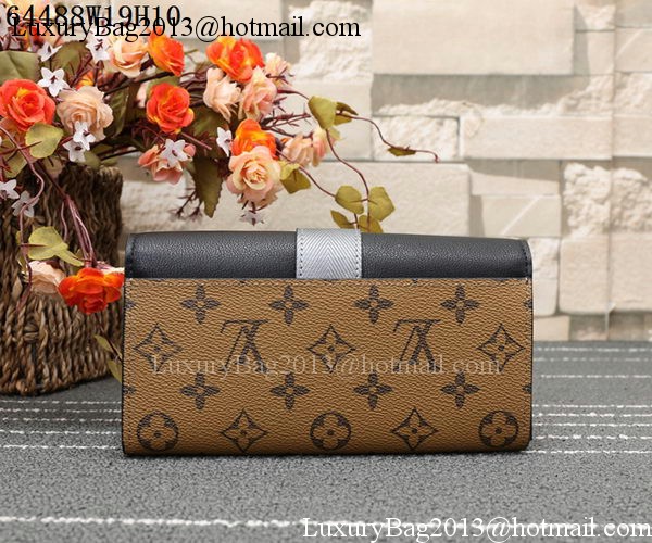 Louis Vuitton Monogram Reverse Canvas SARAH WALLET M64488 Black