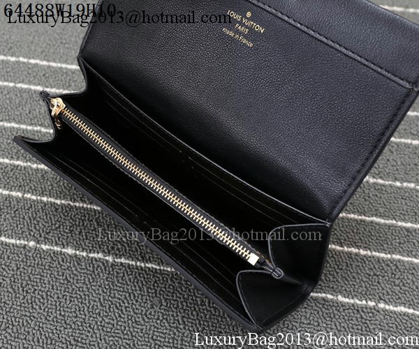 Louis Vuitton Monogram Reverse Canvas SARAH WALLET M64488 Black