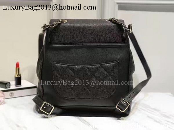 Chanel Calfskin Leather Backpack A36590 Black