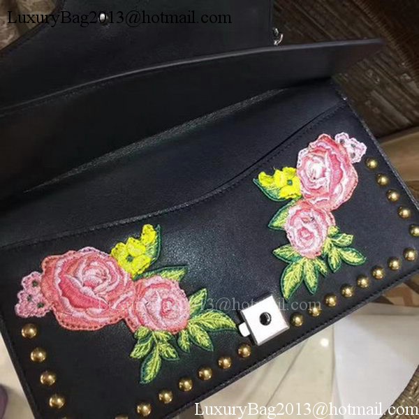 Gucci Dionysus Embroidered Leather Shoulder Bag 400249 Black