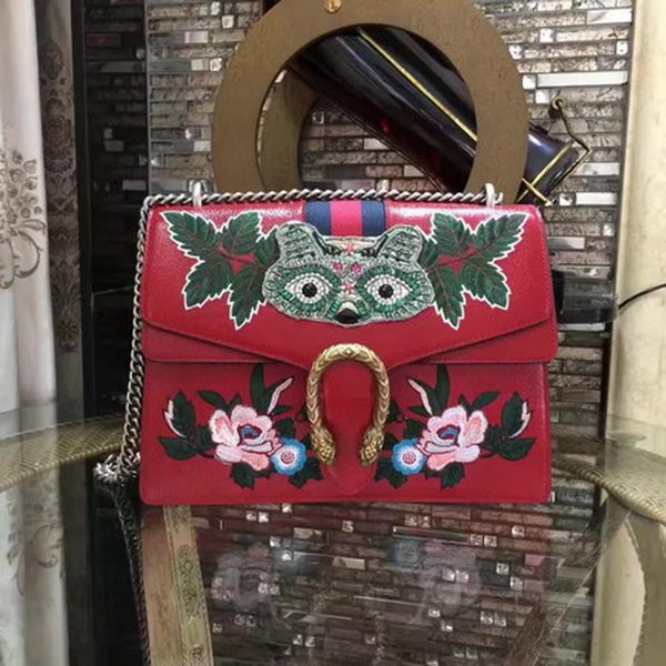 Gucci Dionysus Embroidered Shoulder Bag 400235 Red