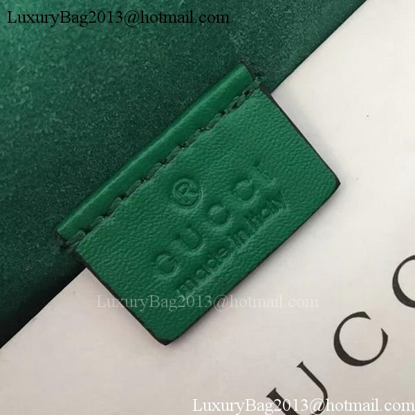 Gucci Dionysus Embroidered Shoulder Bag 400249 Green Suede