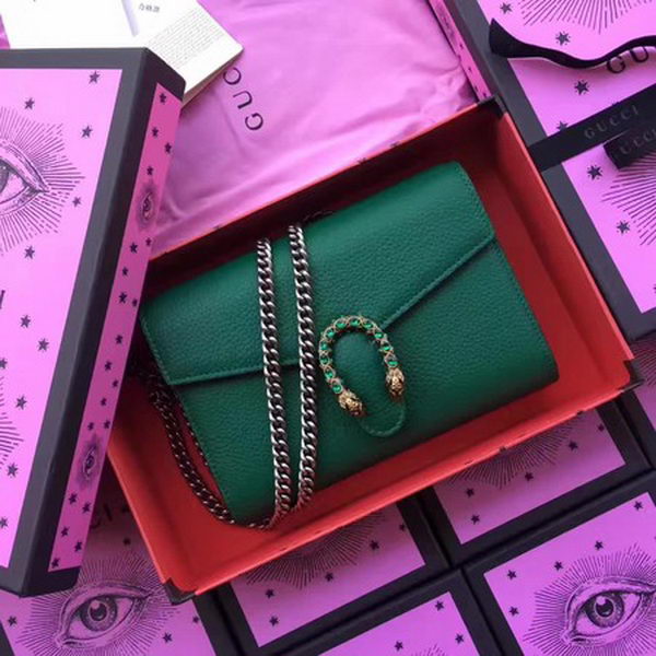 Gucci Dionysus Leather mini Chain Bag 401231 Green