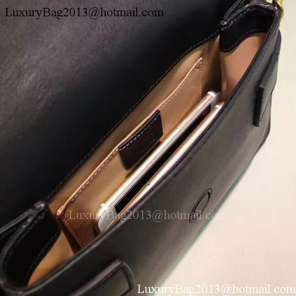 Gucci Osiride Leather Shoulder Bag 453777 Black