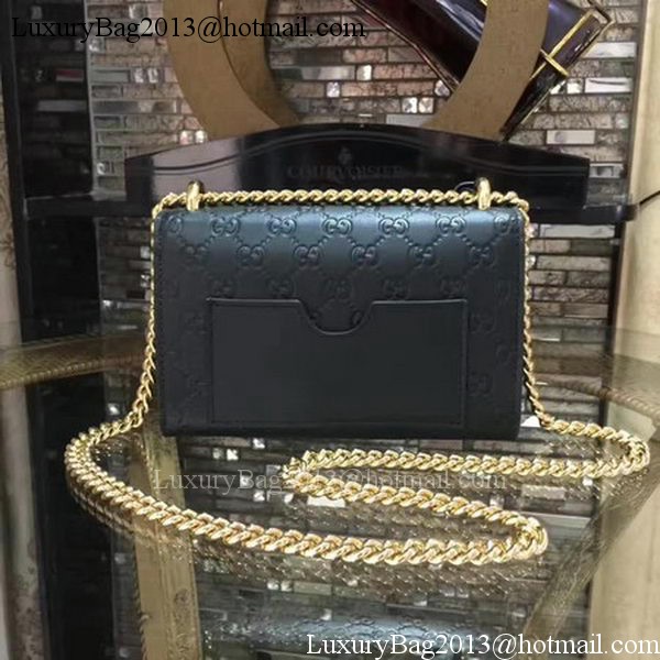 Gucci Padlock Gucci Signature Mini Shoulder Bag 409487 Black