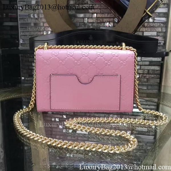 Gucci Padlock Gucci Signature Mini Shoulder Bag 409487 Pink