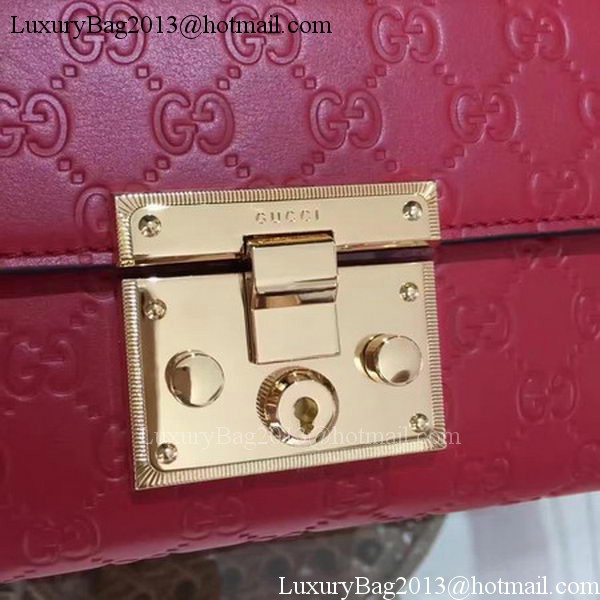 Gucci Padlock Gucci Signature Mini Shoulder Bag 409487 Red