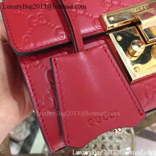 Gucci Padlock Gucci Signature Mini Shoulder Bag 409487 Red