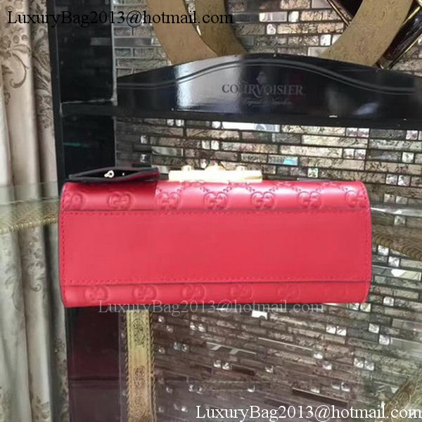 Gucci Padlock Gucci Signature Mini Shoulder Bag 409487 Red