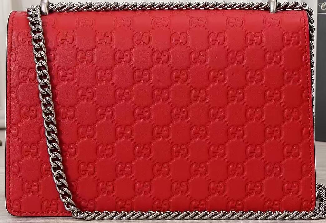 Gucci Dionysus GG Original Leather Shoulder Bag 400249C Red