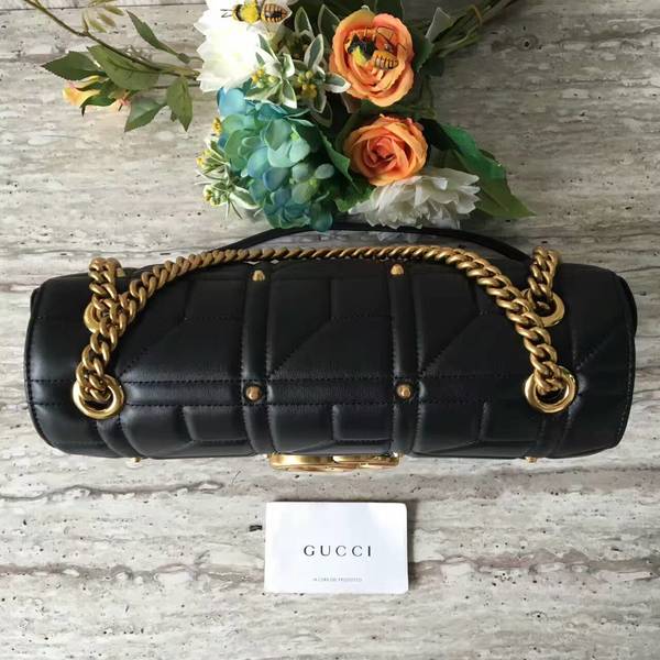 Gucci Now Marmont Mmatelasse Shoulder Bag 443496 Black