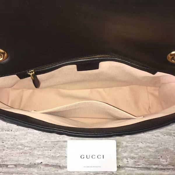 Gucci Now Marmont Mmatelasse Shoulder Bag 443496 Black