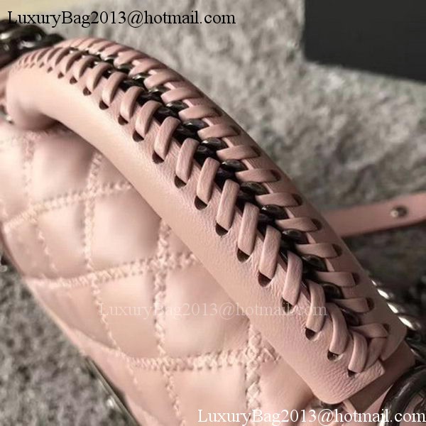 Boy Chanel Flap Shoulder Bag Original Bright Leather A90096 Pink