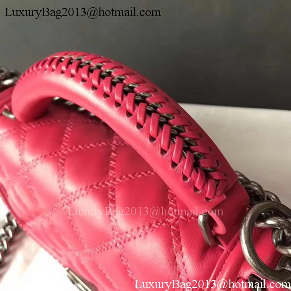 Boy Chanel Flap Shoulder Bag Original Bright Leather A90096 Red