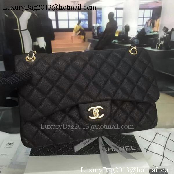 Chanel Classic Top Flap Bag Original Deerskin Leather CHA5212 Black