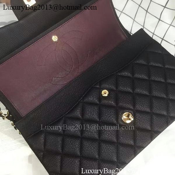 Chanel Classic Top Flap Bag Original Deerskin Leather CHA5212 Black