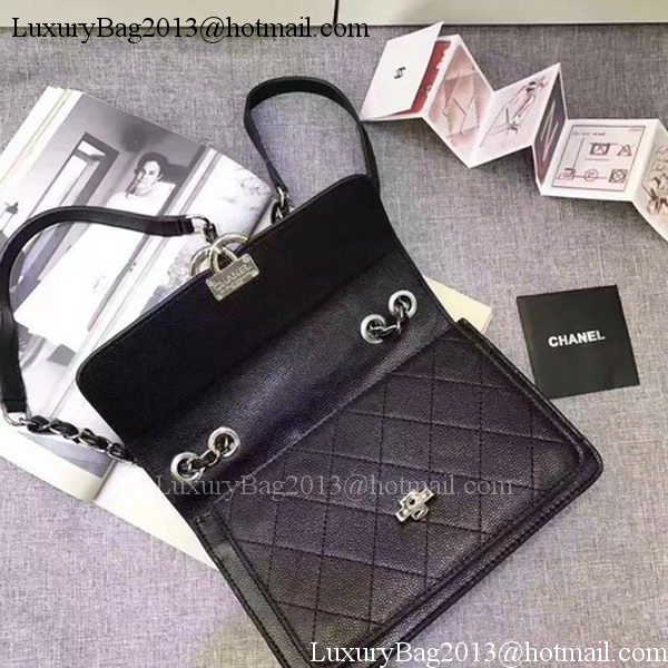 Chanel Flap Shoulder Bag Calfskin Leather A32781 Black