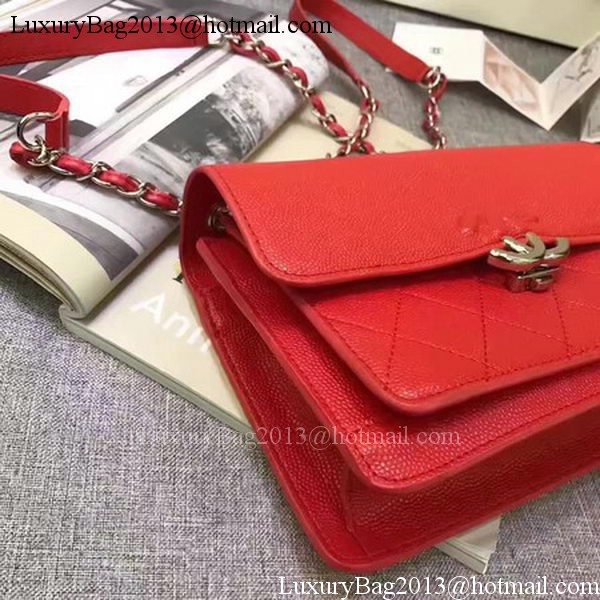 Chanel Flap Shoulder Bag Calfskin Leather A32781 Red
