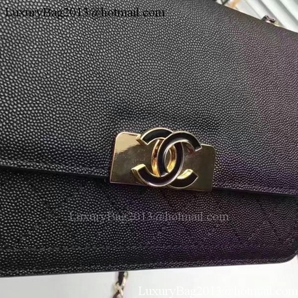 Chanel Flap Shoulder Bag Calfskin Leather CHA1811 Black