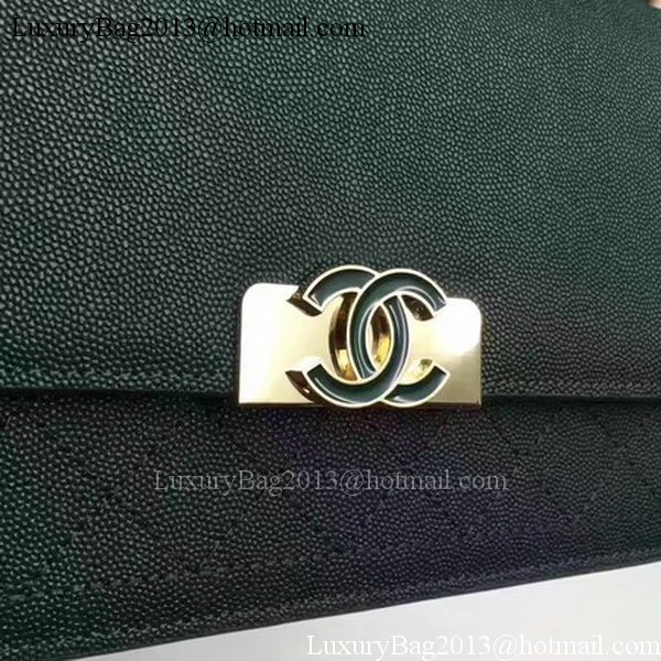 Chanel Flap Shoulder Bag Calfskin Leather CHA1811 Green