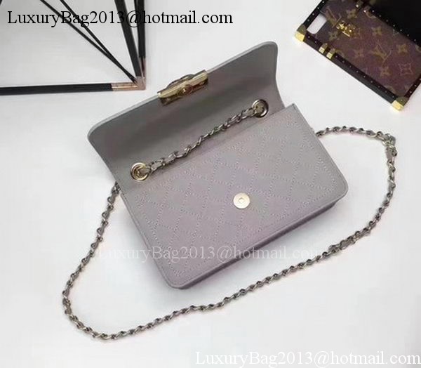 Chanel Flap Shoulder Bag Calfskin Leather CHA1811 Grey