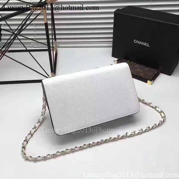 Chanel Flap Shoulder Bag Calfskin Leather CHA1811 White