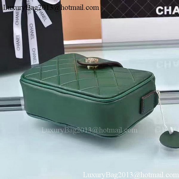 Chanel Shoulder Bag Calfskin Leather A33269 Green