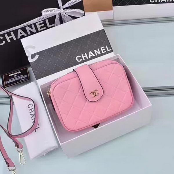 Chanel Shoulder Bag Calfskin Leather A33269 Pink