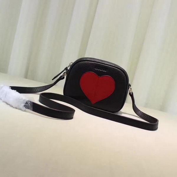 Gucci Childrens Leather Heart Messenger Bag 457223 Black