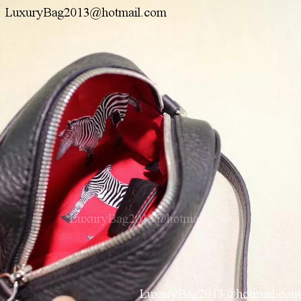 Gucci Childrens Leather Heart Messenger Bag 457223 Black