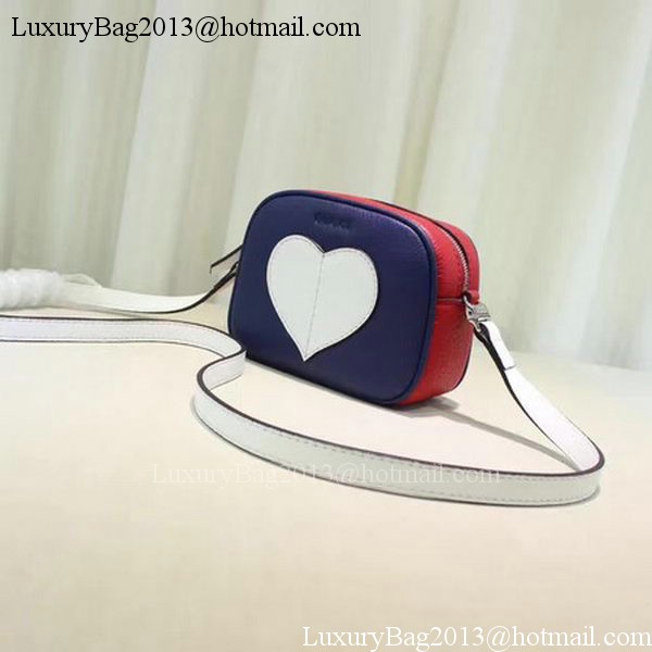Gucci Childrens Leather Heart Messenger Bag 457223 Blue