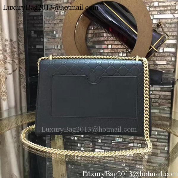 Gucci Padlock Series Gucci Signature Shoulder Bag 409486 Black