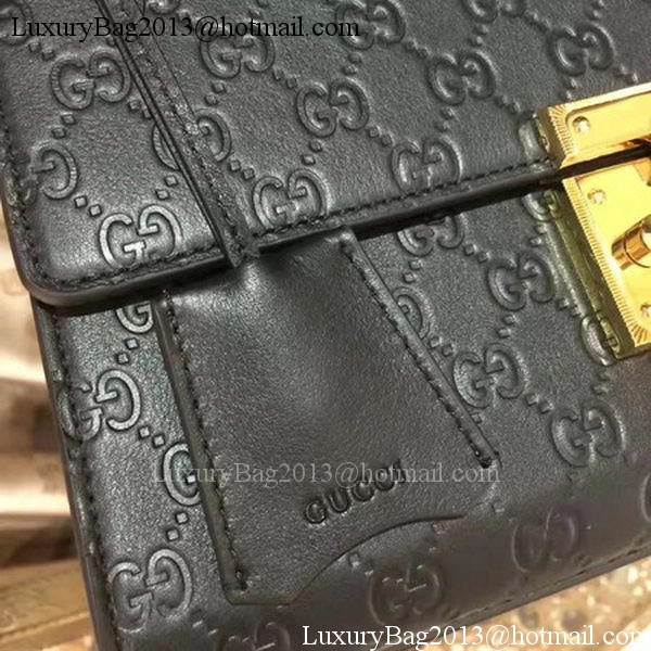 Gucci Padlock Series Gucci Signature Shoulder Bag 409486 Black