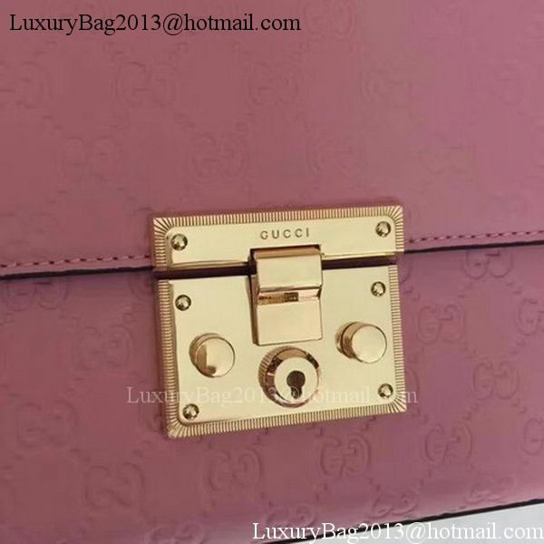 Gucci Padlock Series Gucci Signature Shoulder Bag 409486 Pink