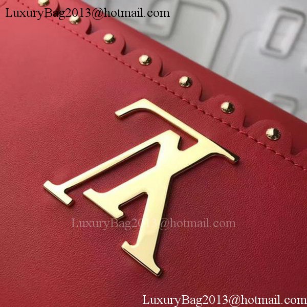 Louis Vuitton Calfskin Leather LOUISE MM M54584 Red