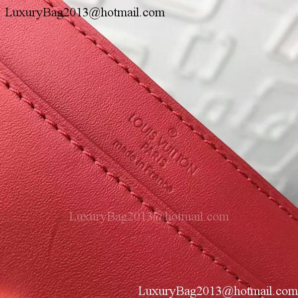 Louis Vuitton Calfskin Leather LOUISE MM M54584 Red