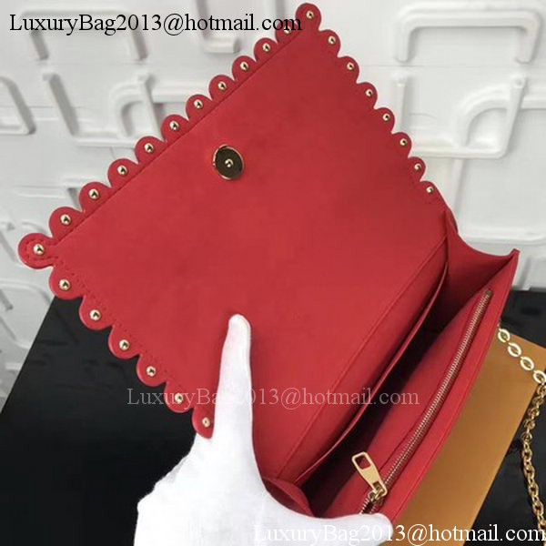 Louis Vuitton Calfskin Leather LOUISE MM M54584 Red